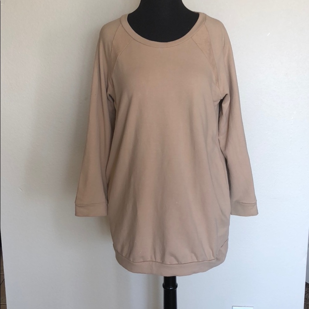 Raglan Sleeve Sweatshirt Dress with Pockets
